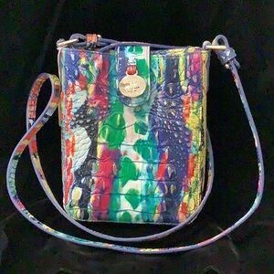 Brahmin Blue and Green Artistic Crossbody Bag